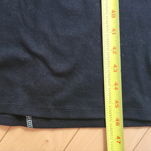 JOE FRESH straight and stretchy rib knit blk midi sleevless dress in size M - Picture 5 of 6